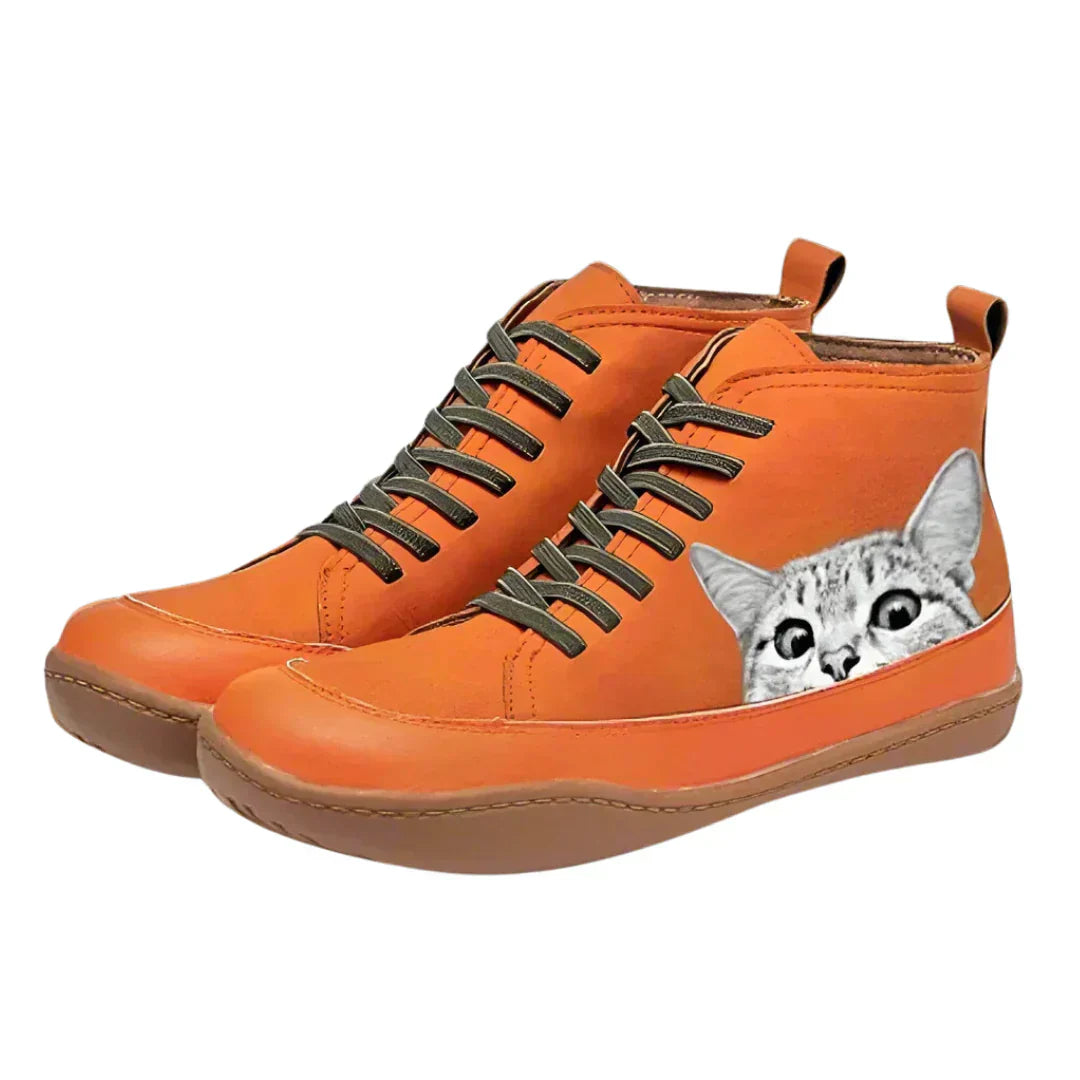 Fenna™ | Leather Ankle Boots for Cat Lovers