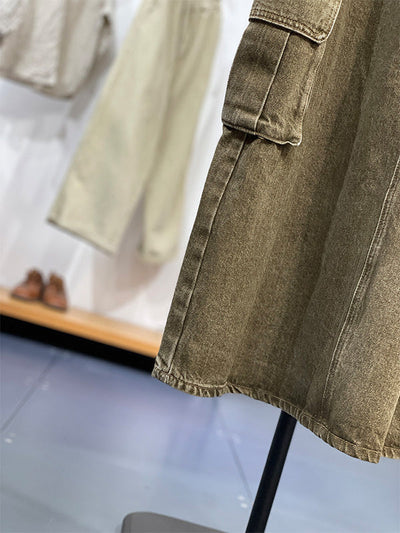 Dungaree Dress with Cargo Pocket
