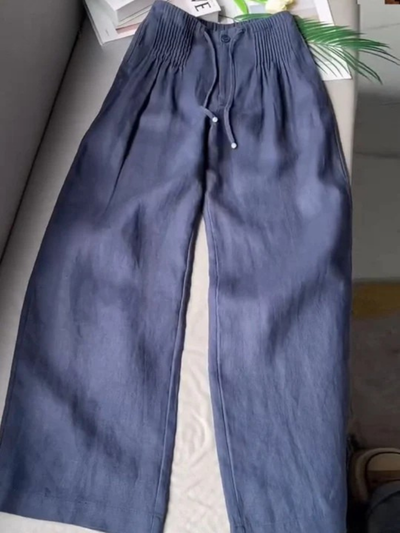 Camille™ | Loose-Fitting Cotton & Linen Blend Pants