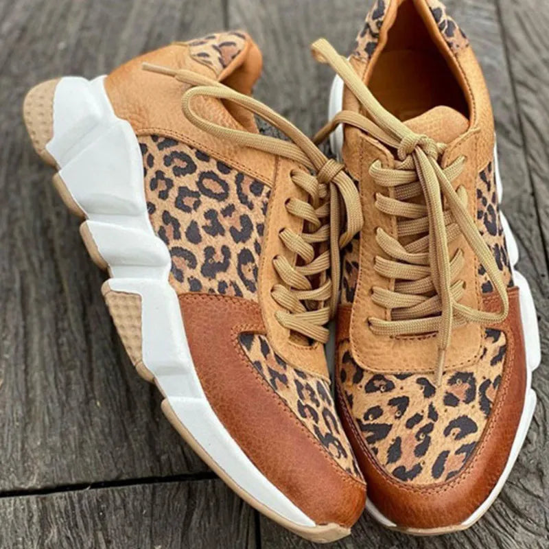 Crissa™ | Comfortable Orthopaedic Leopard Sneakers