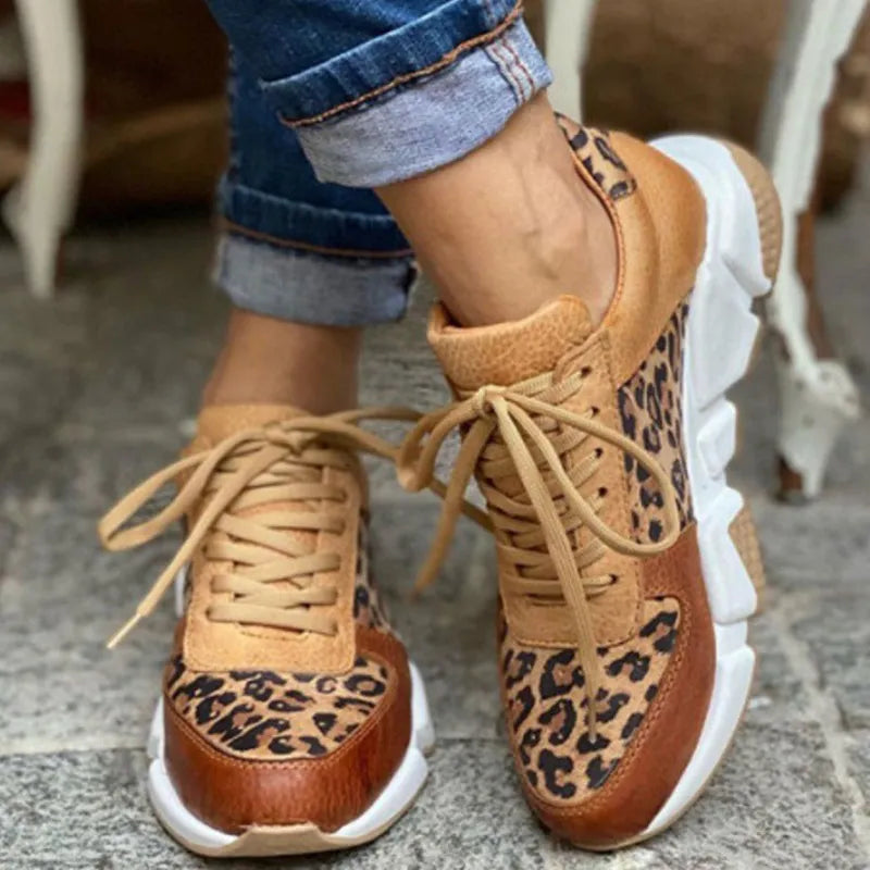 Crissa™ | Comfortable Orthopaedic Leopard Sneakers