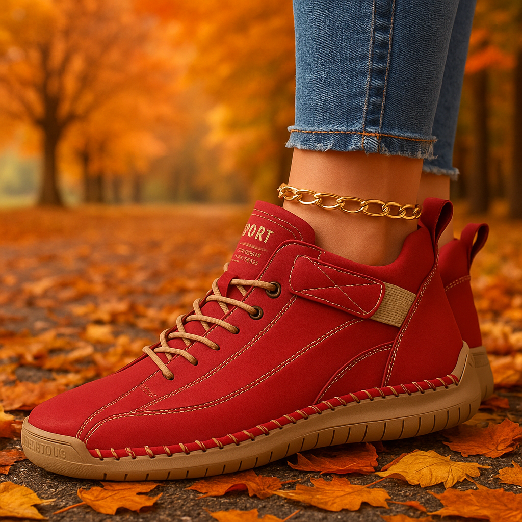 Mia™ | Red Orthopedic Comfort Sneakers