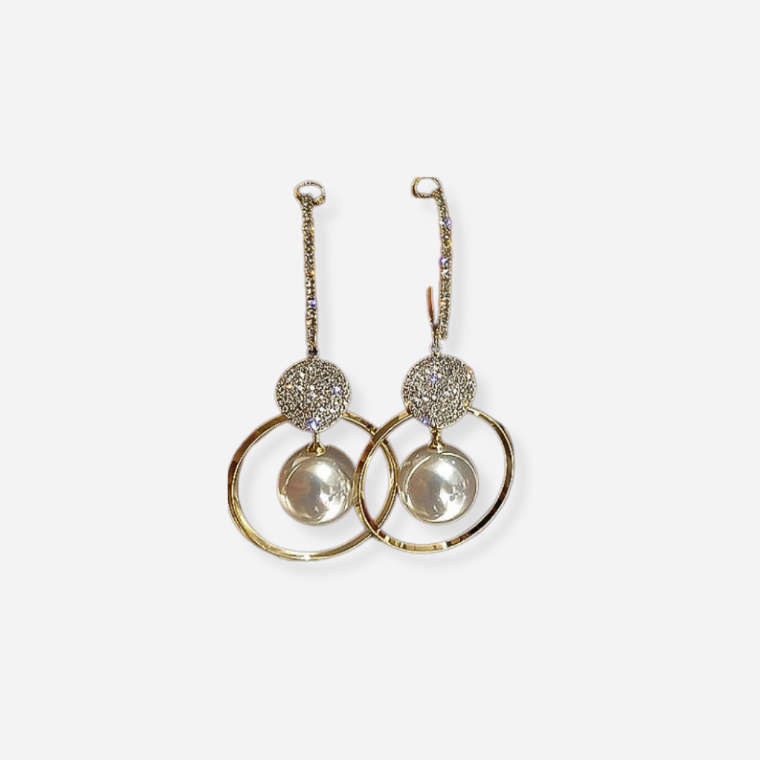 Zerra Luxe Earrings with Cultured Pearls and Zirconia
