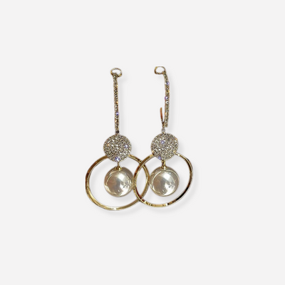 Zerra Luxe Earrings with Cultured Pearls and Zirconia