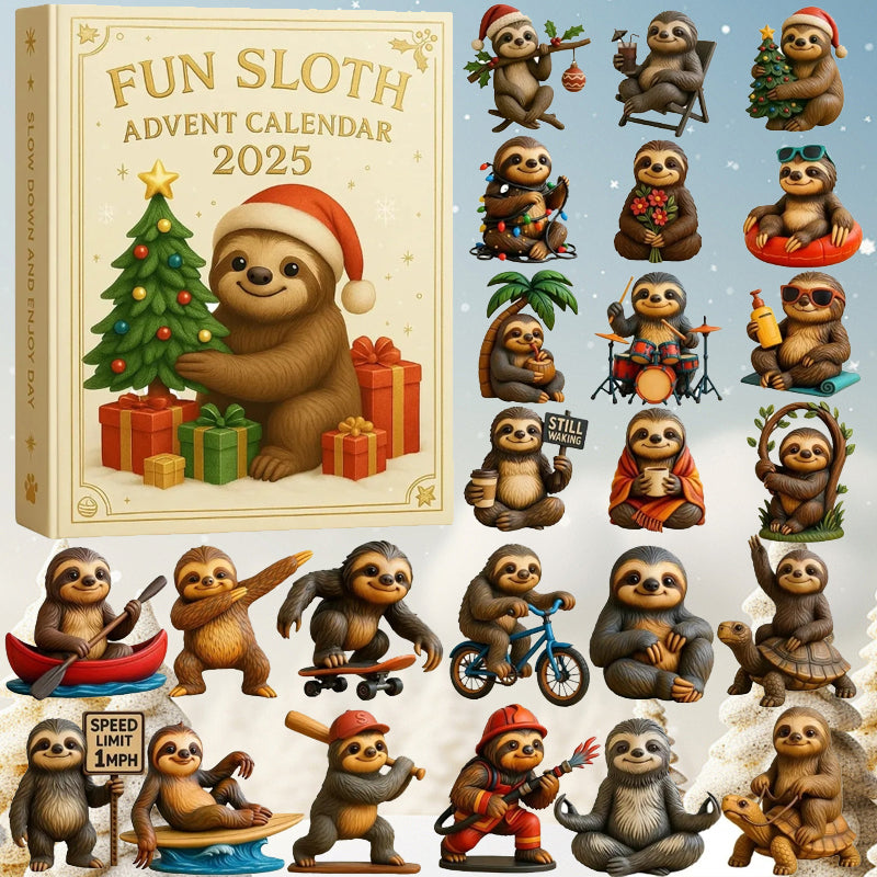 🦥🎄 Funny Sloth Advent Calendar 2025