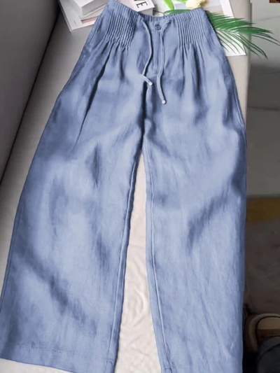 Camille™ | Loose-Fitting Cotton & Linen Blend Pants