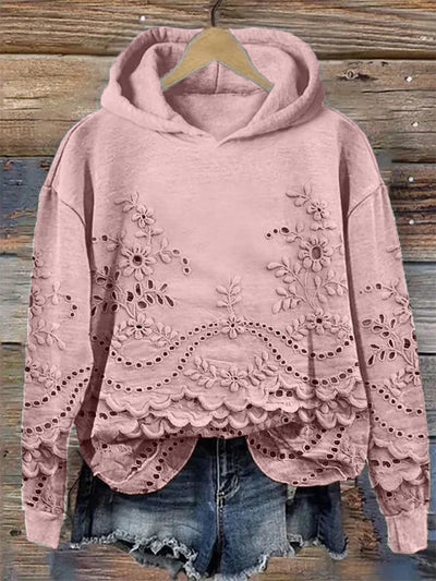 Blusa™ | Casual Hoodie with Flowers