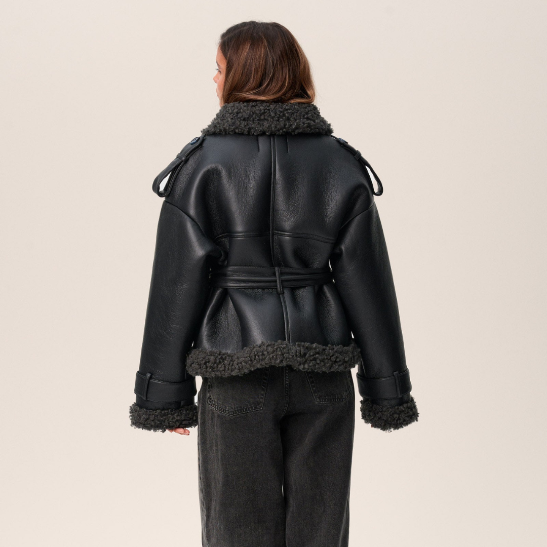 Elvira™ | Belted Shearling Coat