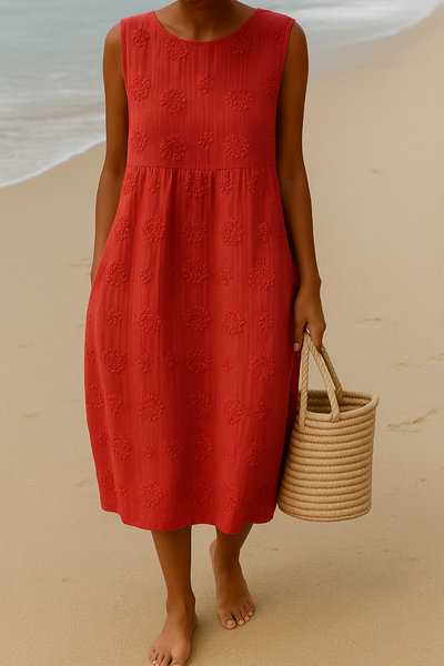 Elodie™ | Sleeveless Embroidered Dress