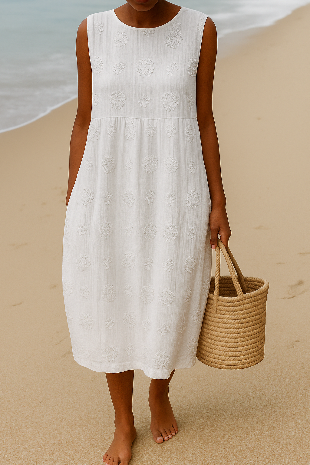 Elodie™ | Sleeveless Embroidered Dress