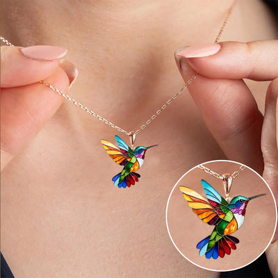 Maison Aorelle™ | Elegant & Colourful Hummingbird Necklace
