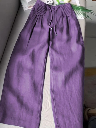 Camille™ | Loose-Fitting Cotton & Linen Blend Pants