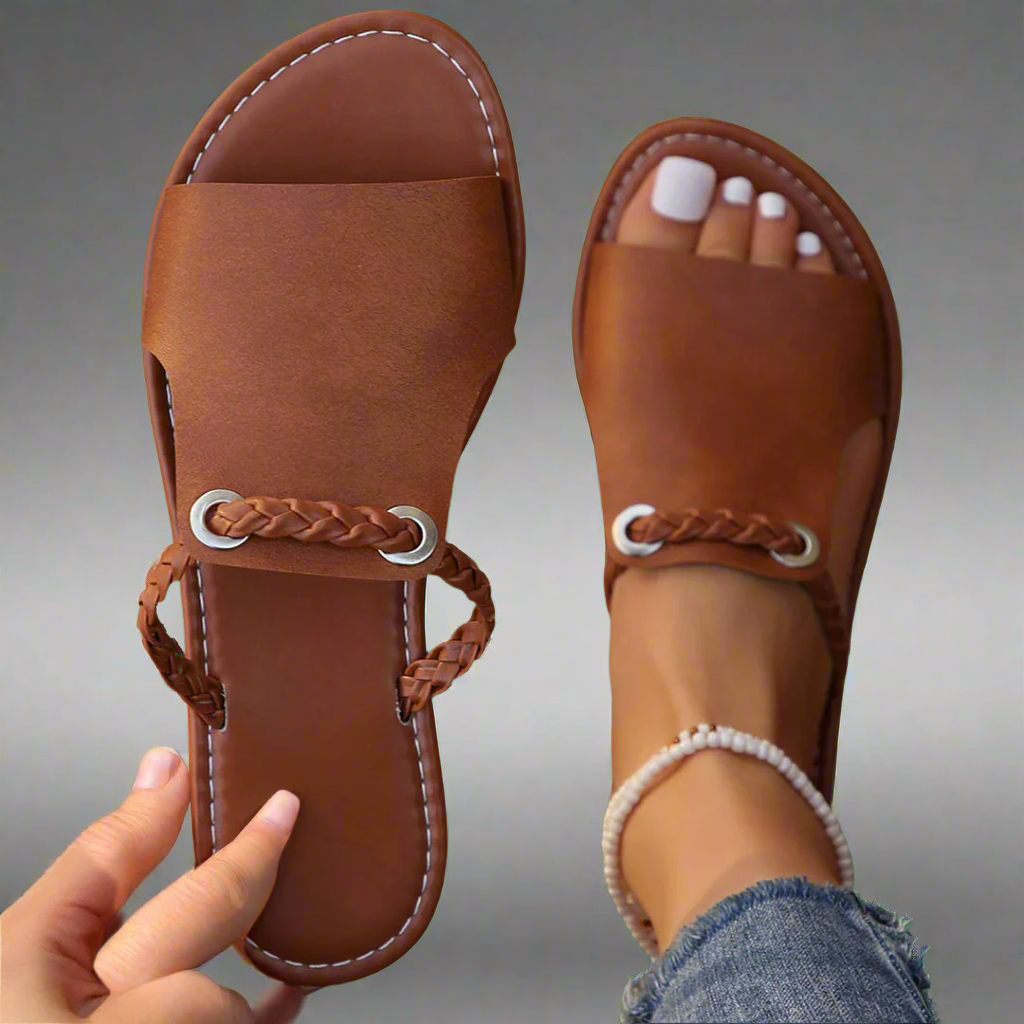 Katelina | Handmade Flat Sandals in Premium Materials