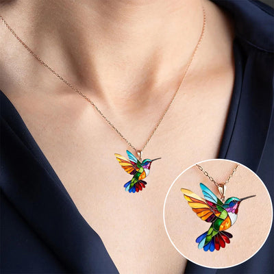 Maison Aorelle™ | Elegant & Colourful Hummingbird Necklace