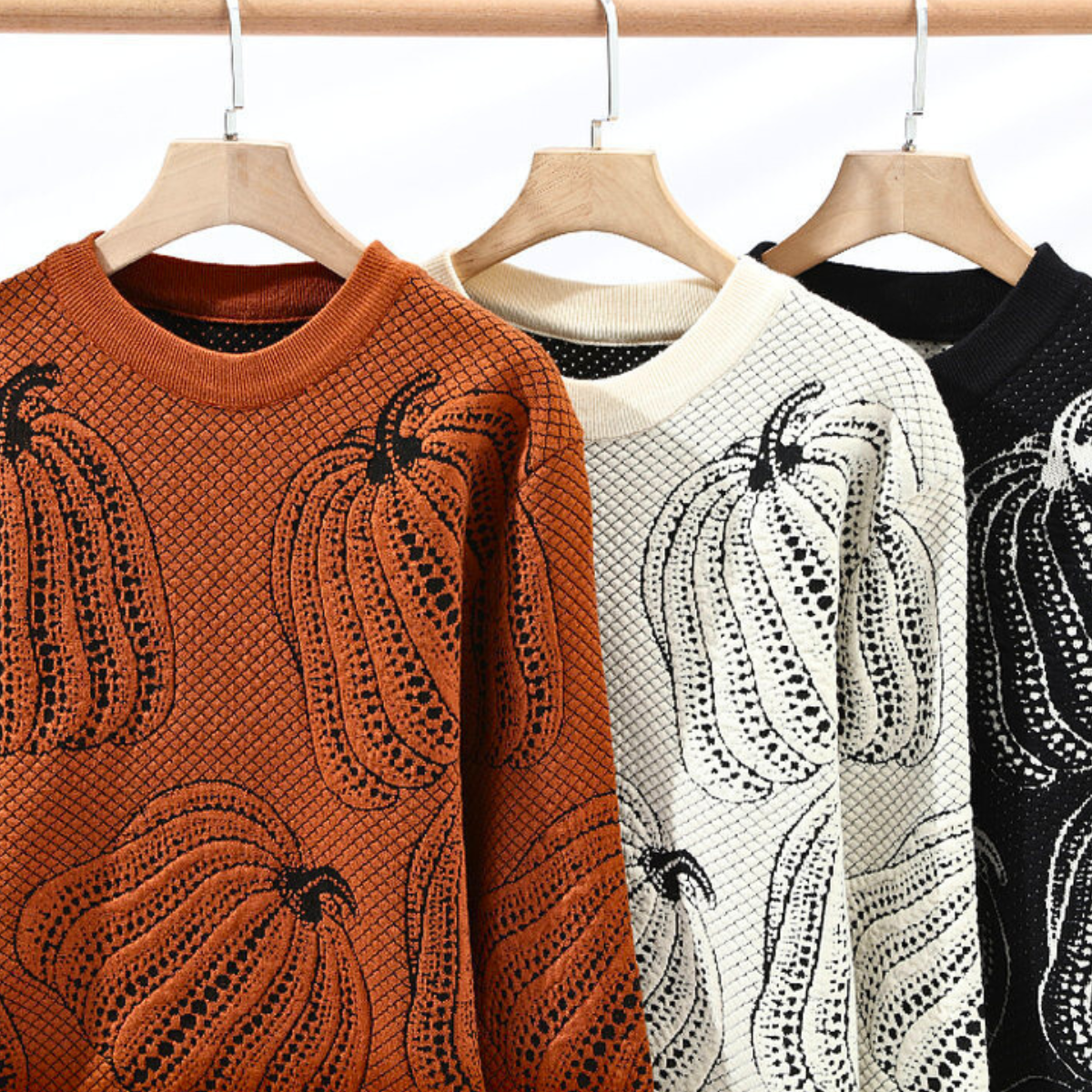 Axora™ | Pumpkin-Toned Knit Sweater