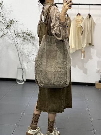 Dungaree Dress with Cargo Pocket