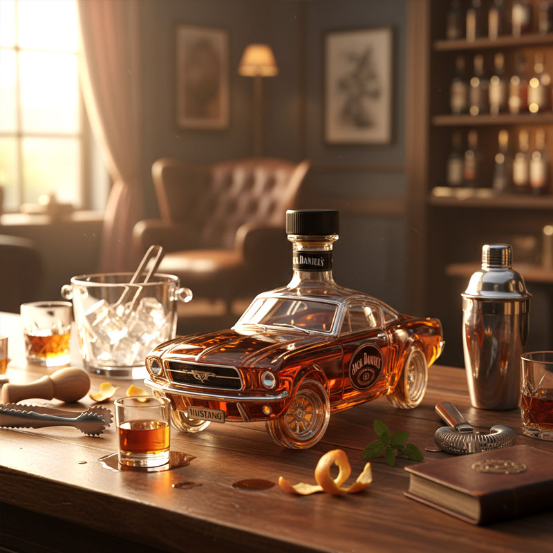 Bronco Mustang Whiskey Bottle