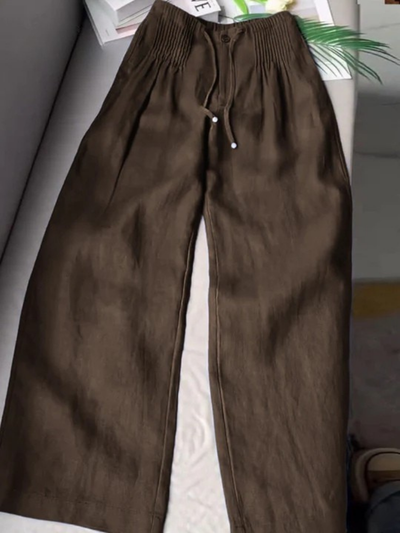Camille™ | Loose-Fitting Cotton & Linen Blend Pants