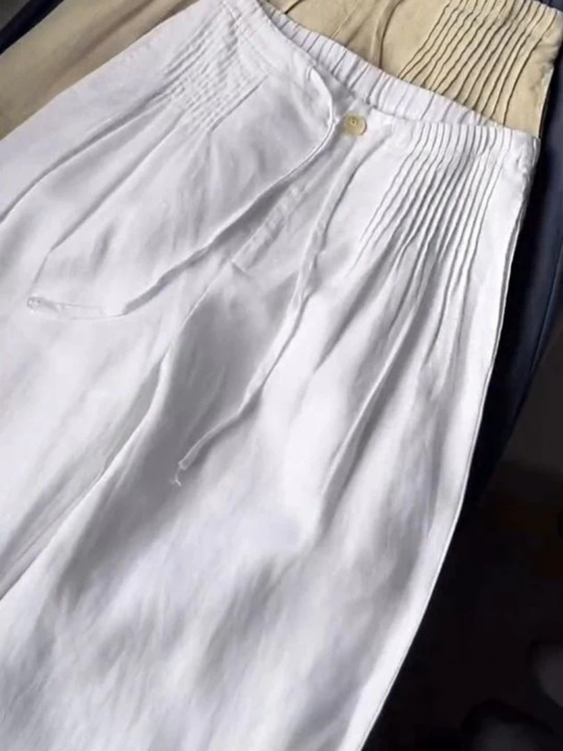Camille™ | Loose-Fitting Cotton & Linen Blend Pants