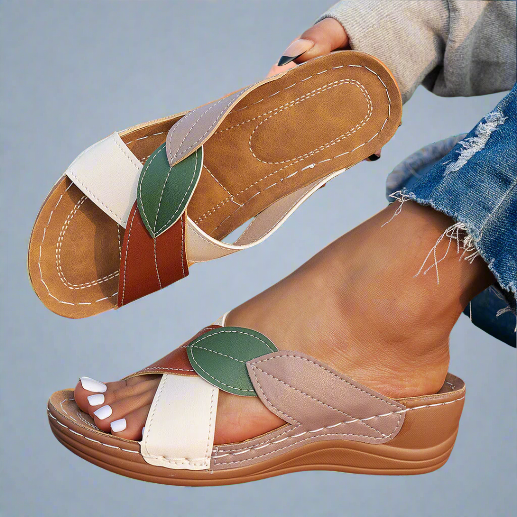 Nina | Handmade Wedge Sandals in Premium Materials