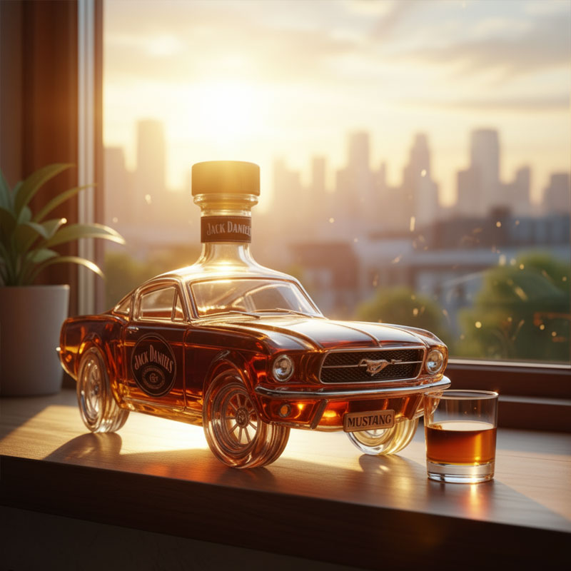Bronco Mustang Whiskey Bottle