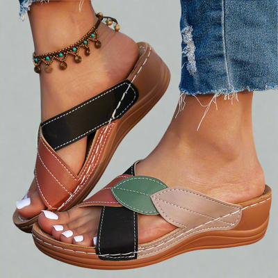Nina | Handmade Wedge Sandals in Premium Materials