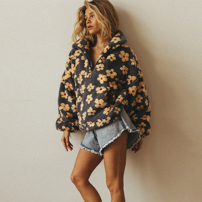 Bloom™ | Floral Warm Fleece Jacket