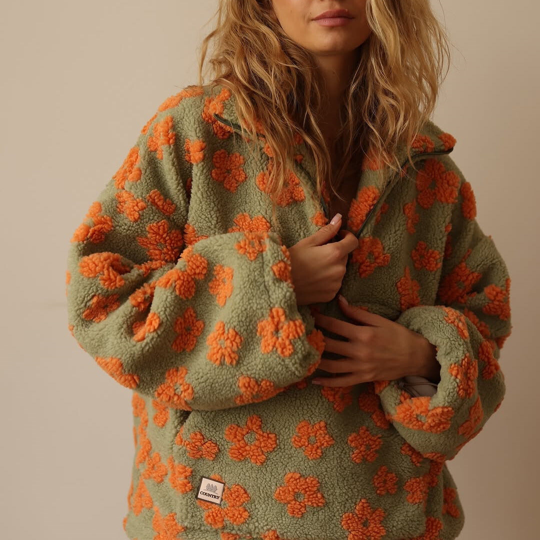 Bloom™ | Floral Warm Fleece Jacket