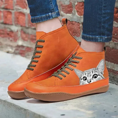 Fenna™ | Leather Ankle Boots for Cat Lovers