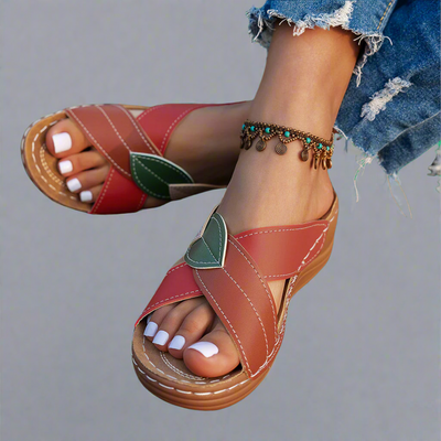 Nina | Handmade Wedge Sandals in Premium Materials
