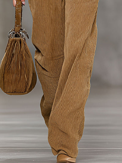 Zani™ | Casual & Fashionable Light Brown Corduroy Overall