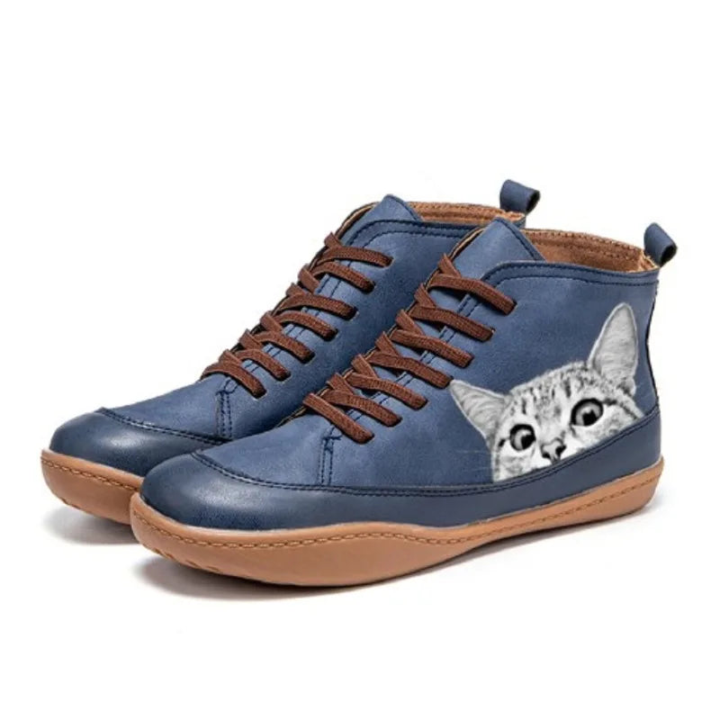 Fenna™ | Leather Ankle Boots for Cat Lovers