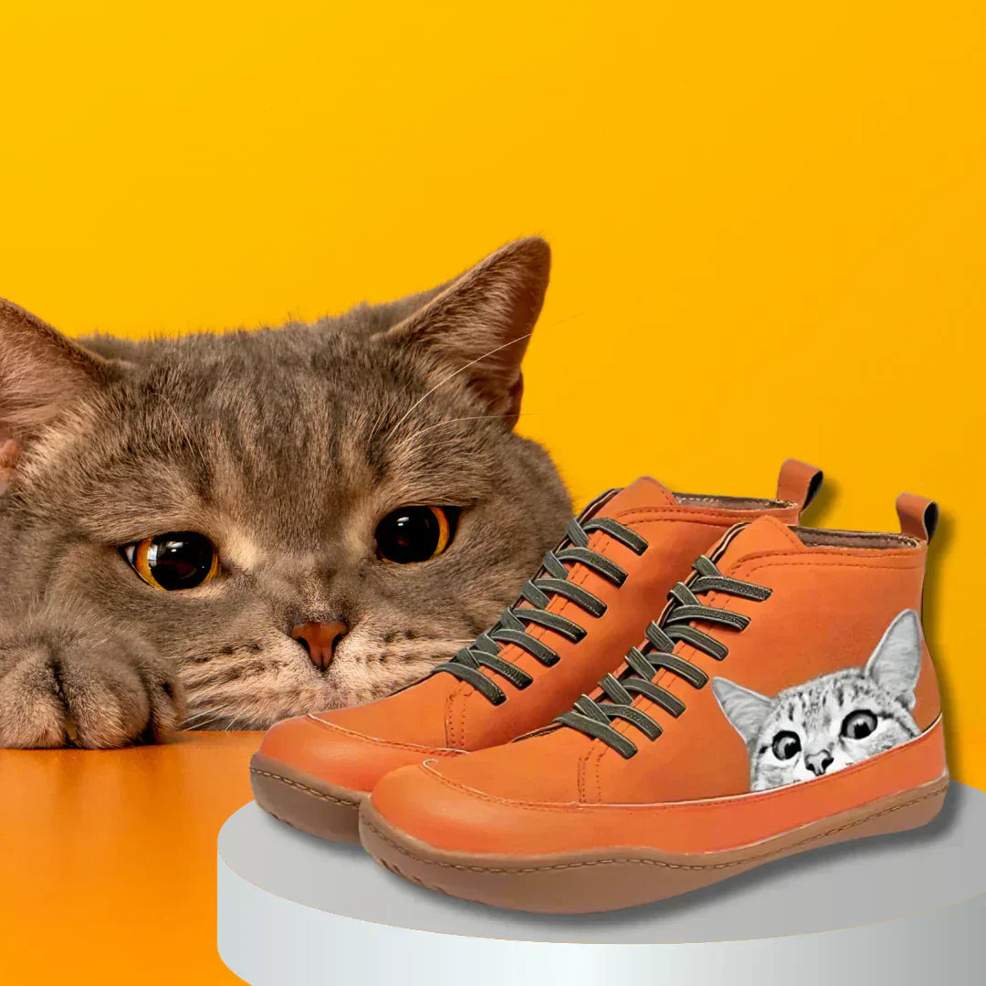 Fenna™ | Leather Ankle Boots for Cat Lovers