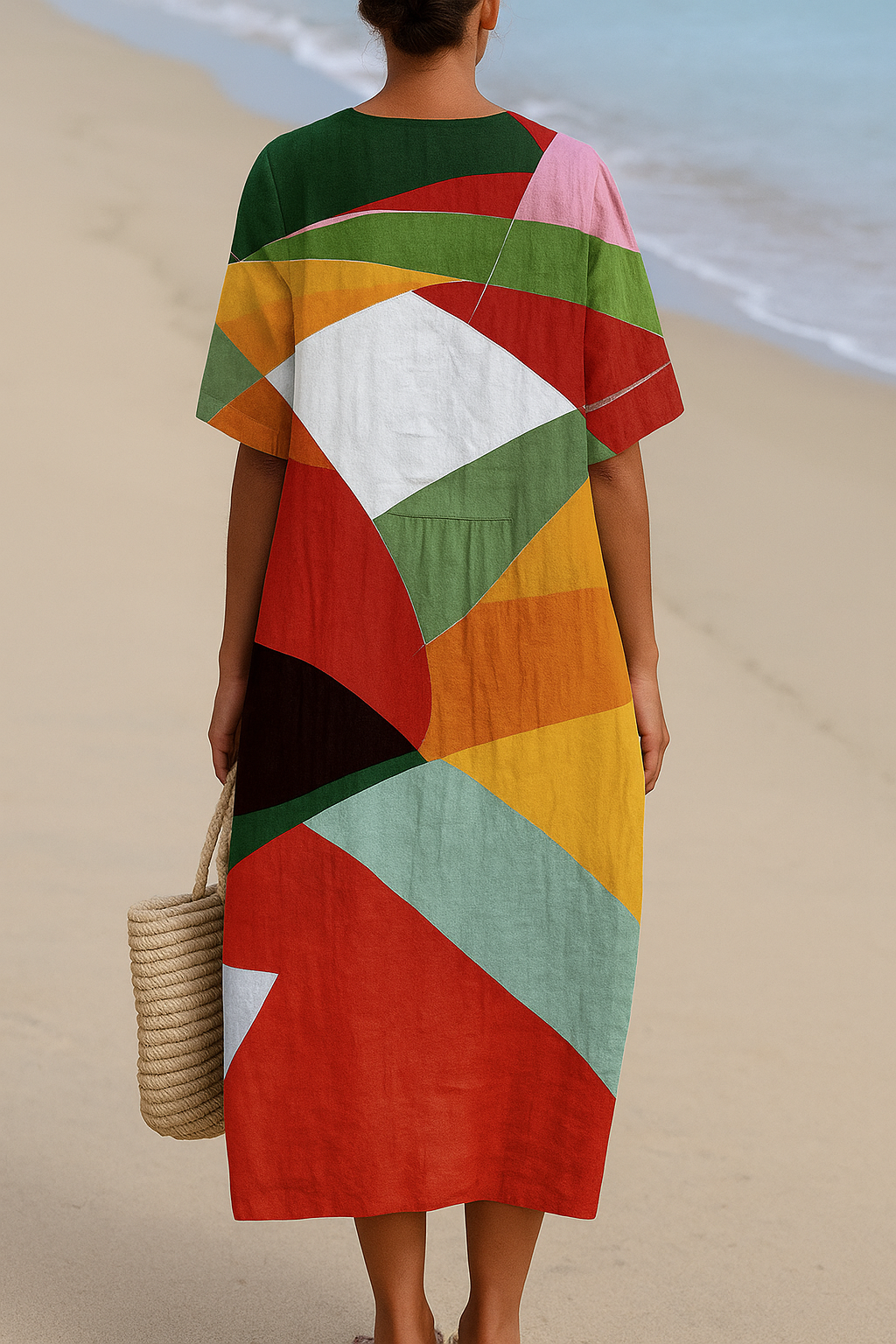 Solène™ | Multicolour patchwork dress