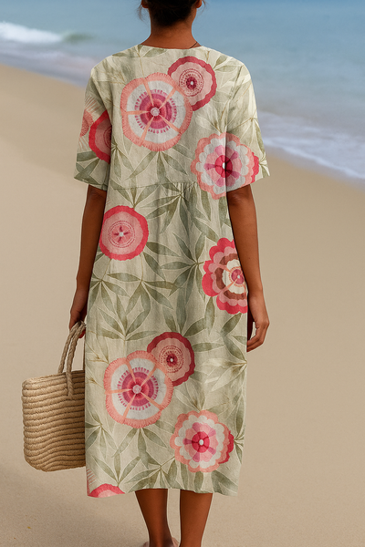 Mara™ | Dress with Leaf and Flower Mandala