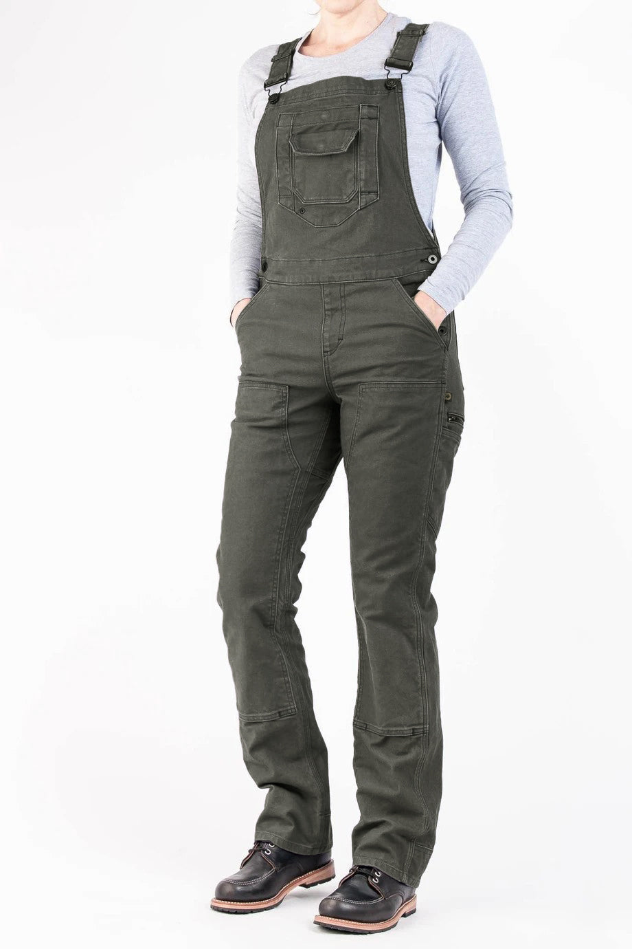 Stretch Canvas Work Dungarees for Women