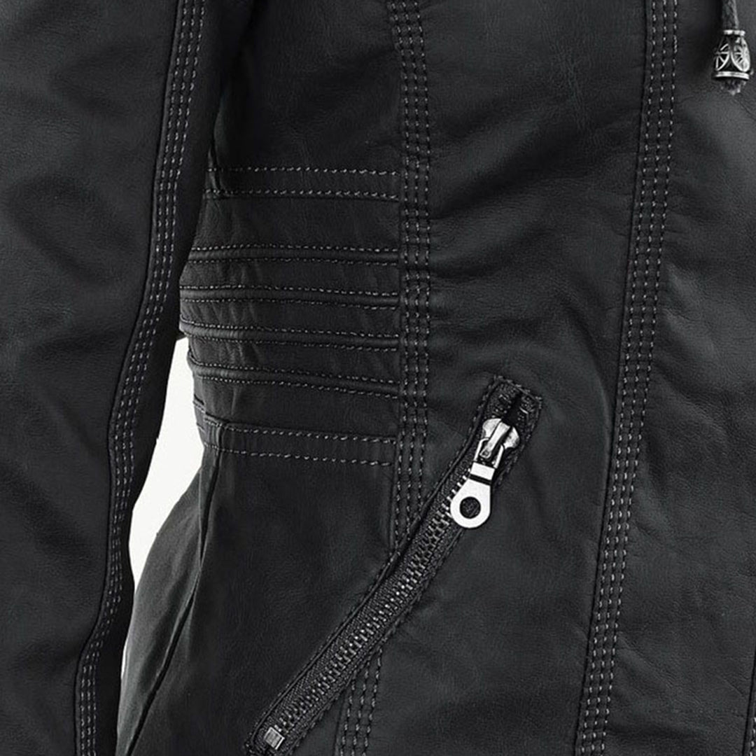 Bellini | Stylish Leather Jacket with Hood