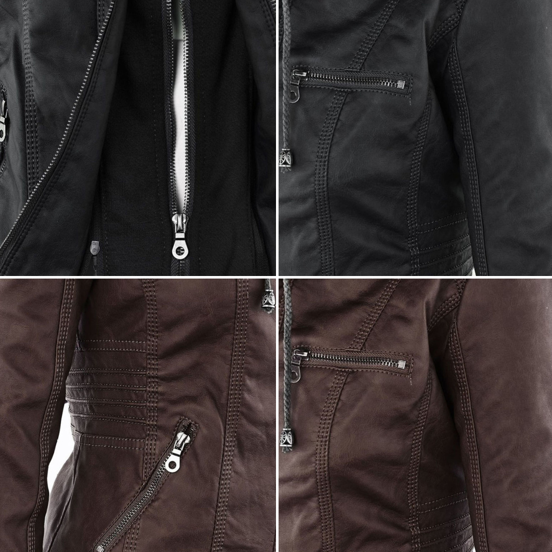 Bellini | Stylish Leather Jacket with Hood