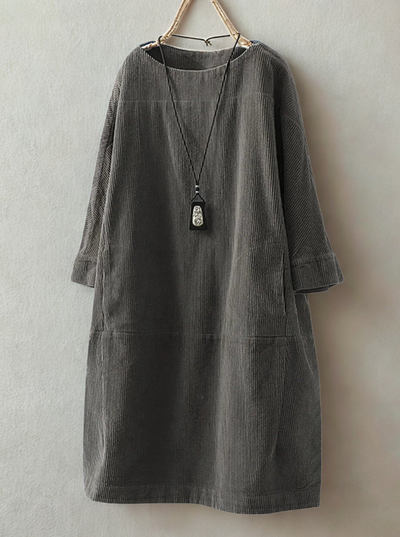Marivelle™ | Classic Corduroy Tunic Dress