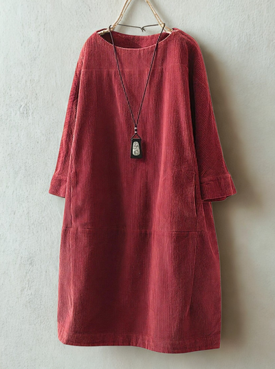 Marivelle™ | Classic Corduroy Tunic Dress