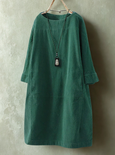 Marivelle™ | Classic Corduroy Tunic Dress