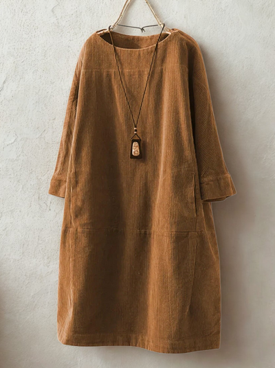 Marivelle™ | Classic Corduroy Tunic Dress