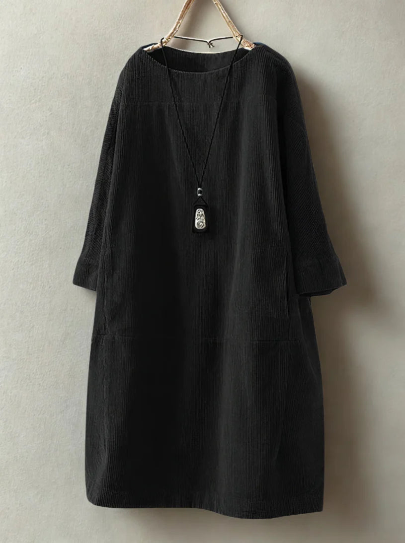 Marivelle™ | Classic Corduroy Tunic Dress