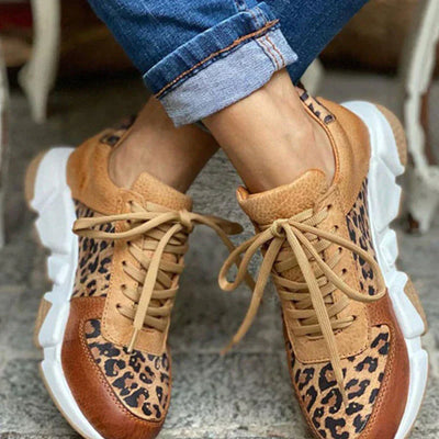 Crissa™ | Comfortable Orthopaedic Leopard Sneakers