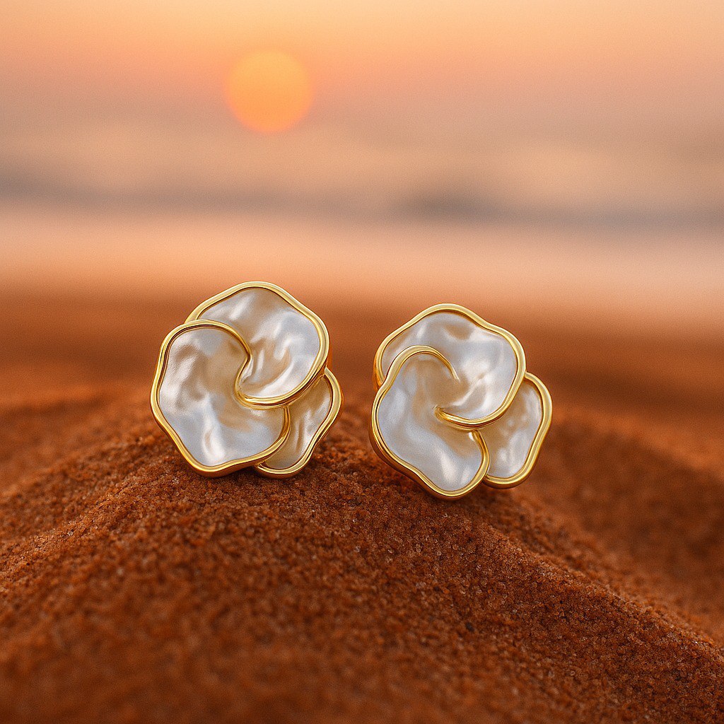 Clara | Gold Earrings with Pearls