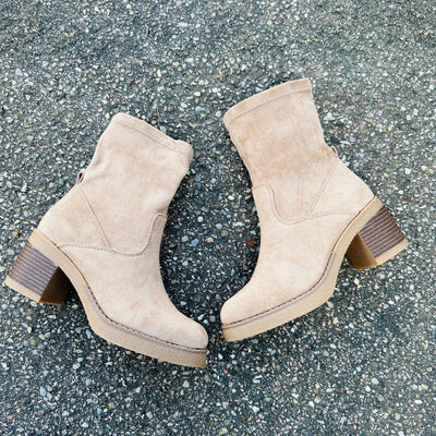 Cherry™ | Stylish Khaki Suede Boots