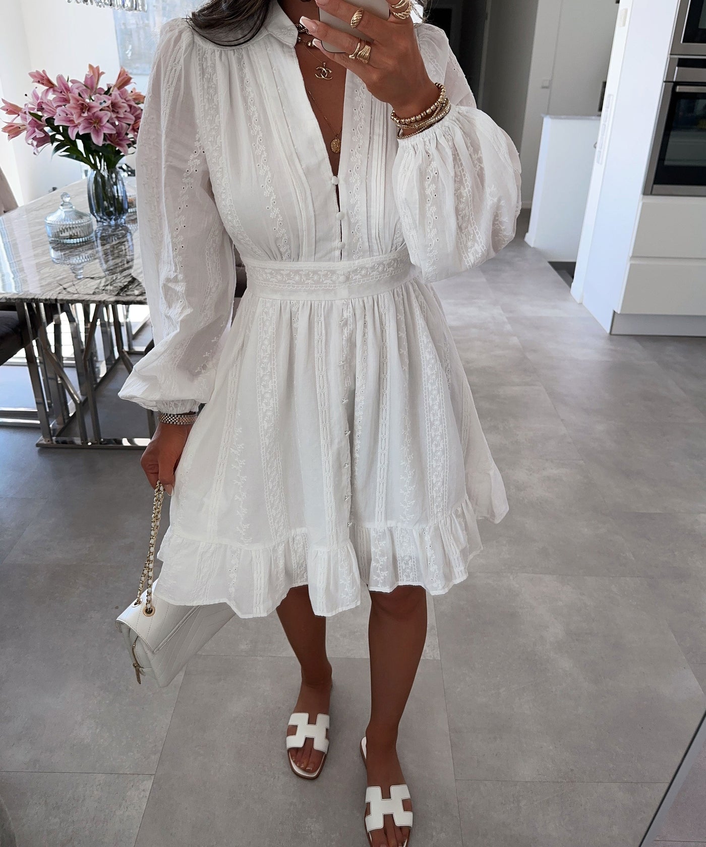 Laurel™ | Elegant White Summer Dress