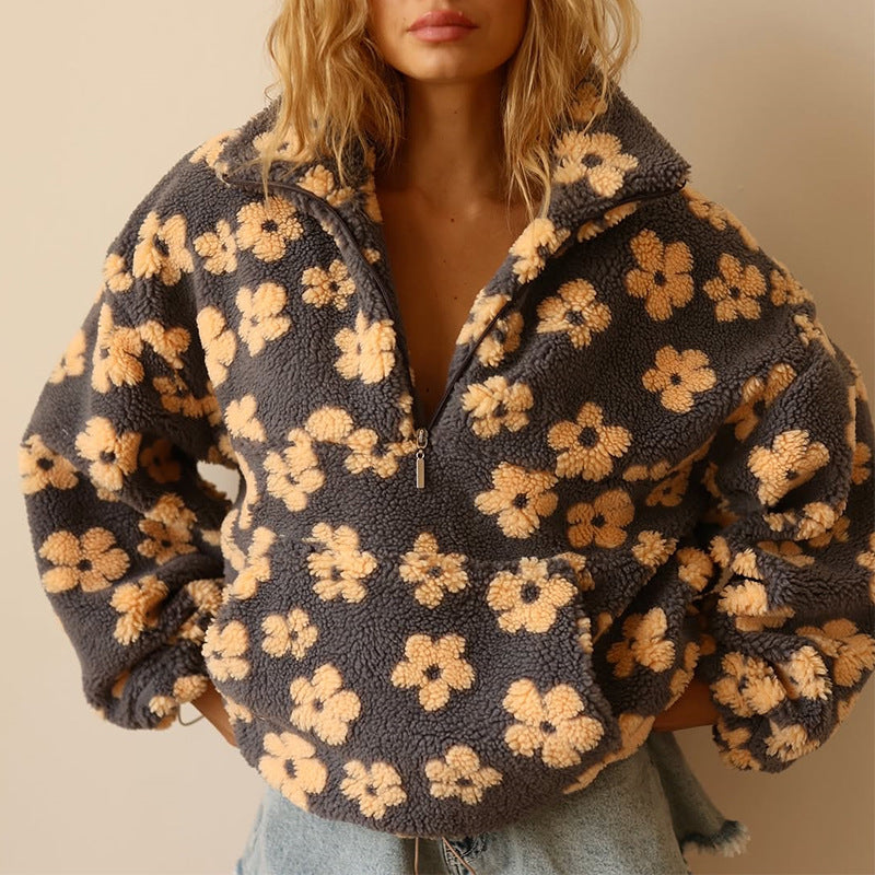 Bloom™ | Floral Warm Fleece Jacket