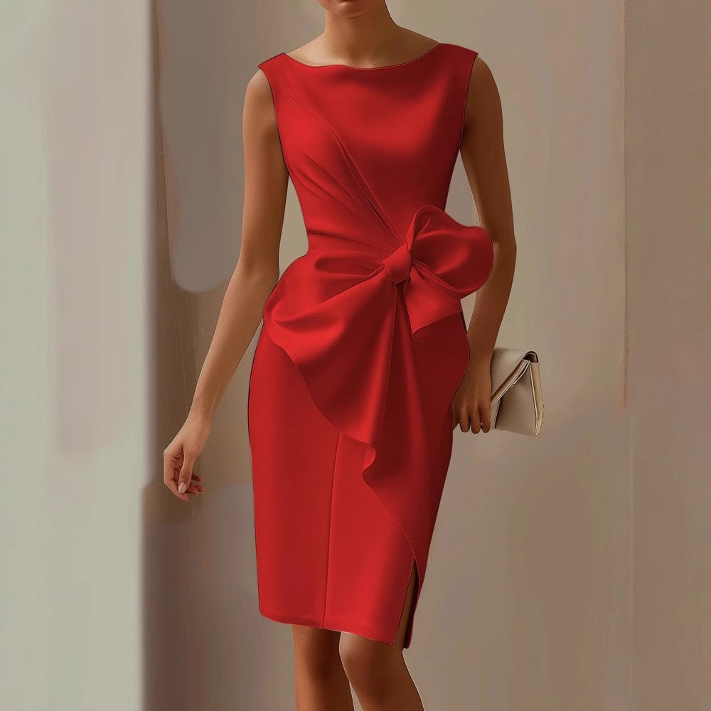 Athena™ | Elegant Bow-Tie Dress