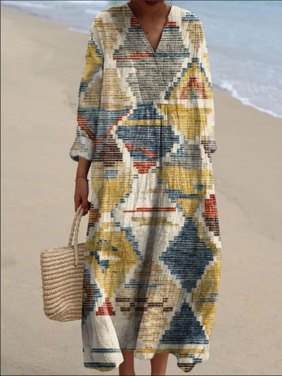 Naïa™ | Bohemian Dress with Ethnic Prints
